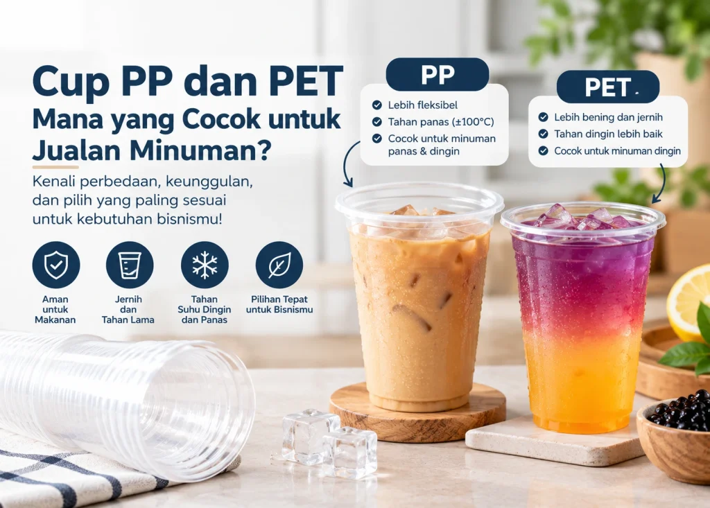 Cup PP dan PET Mana yang Cocok untuk Jualan Minuman