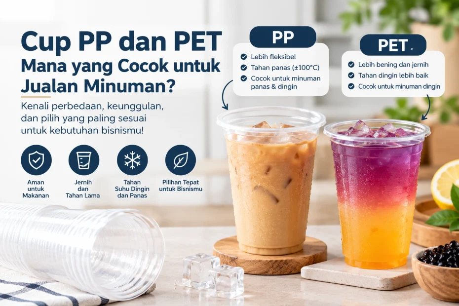 Cup PP dan PET Mana yang Cocok untuk Jualan Minuman